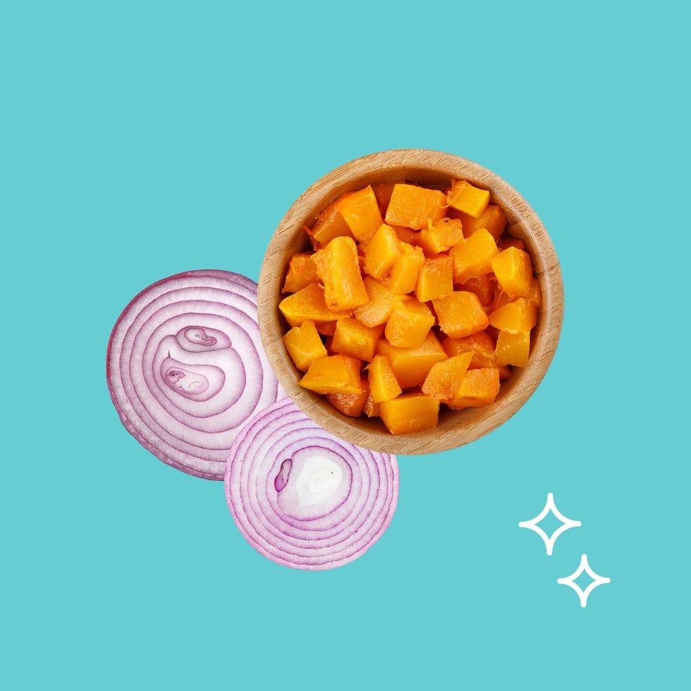 onions and butternut squash