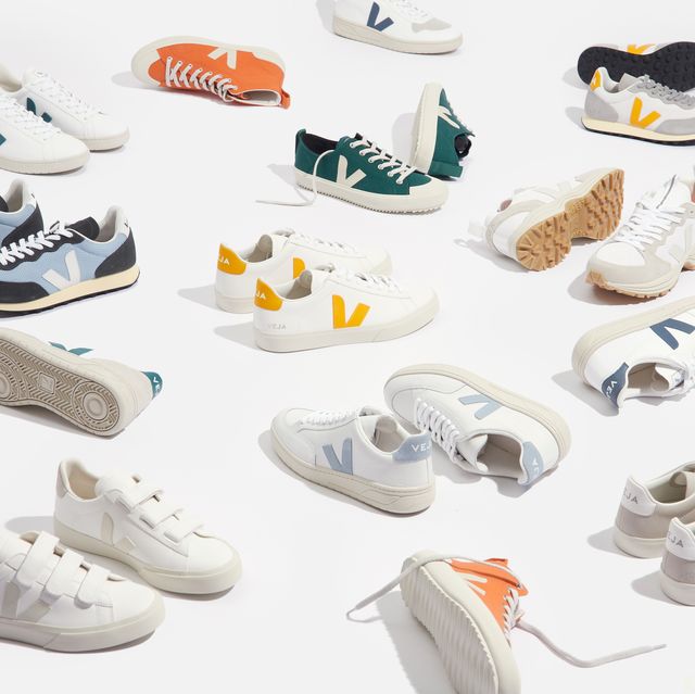 a pile of veja fall 2022 sneakers to illustrate a veja sneaker brand profile