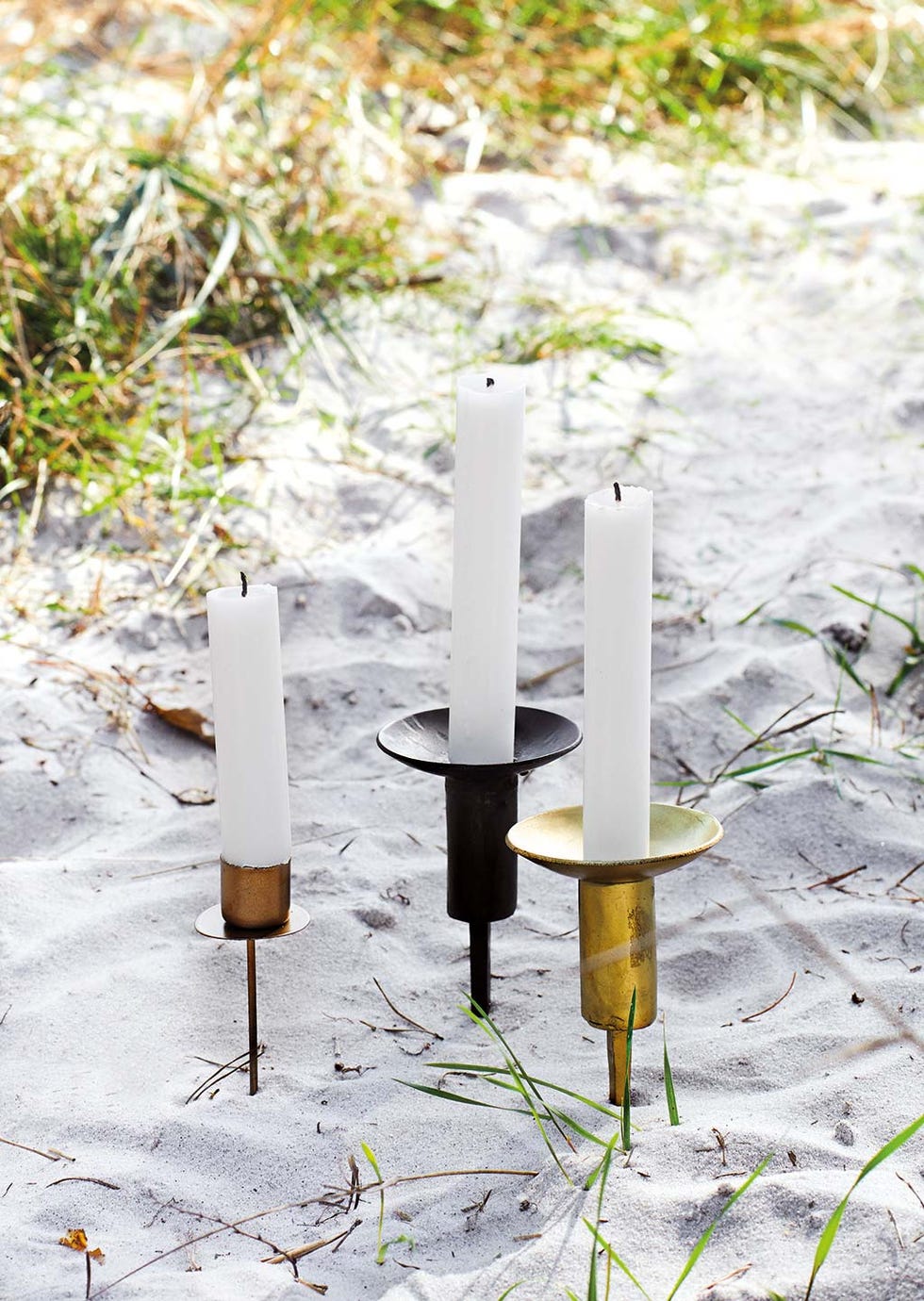 Candeleros en la playa