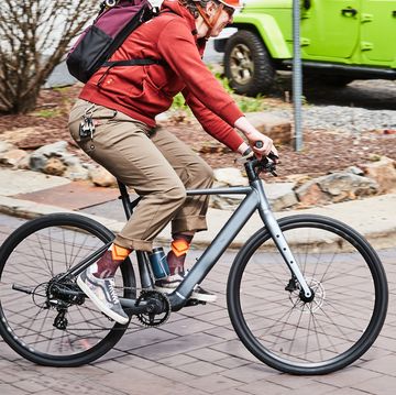 a person riding an electric bicycle