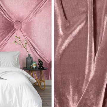 Bed, Pink, Canopy bed, Furniture, Curtain, Bedding, Purple, Bed sheet, Room, Textile, 