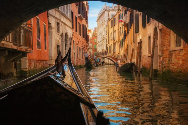 Waterway, Canal, Gondola, Water, Boat, Channel, Architecture, Vehicle, Sky, Reflection, 