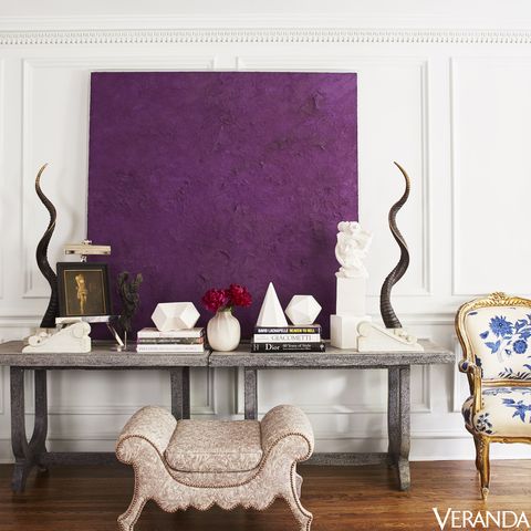 furniture, purple, violet, room, table, interior design, wall, wallpaper, living room, material property,