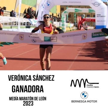 verónica sánchez, ganadora del medio maratón de león 2023