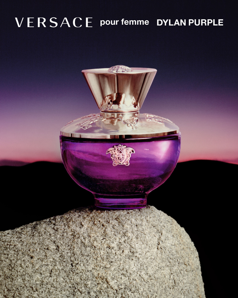 酒瓶造型、梅杜莎浮雕 versace狄倫紫女性淡香精的美是藝術等級