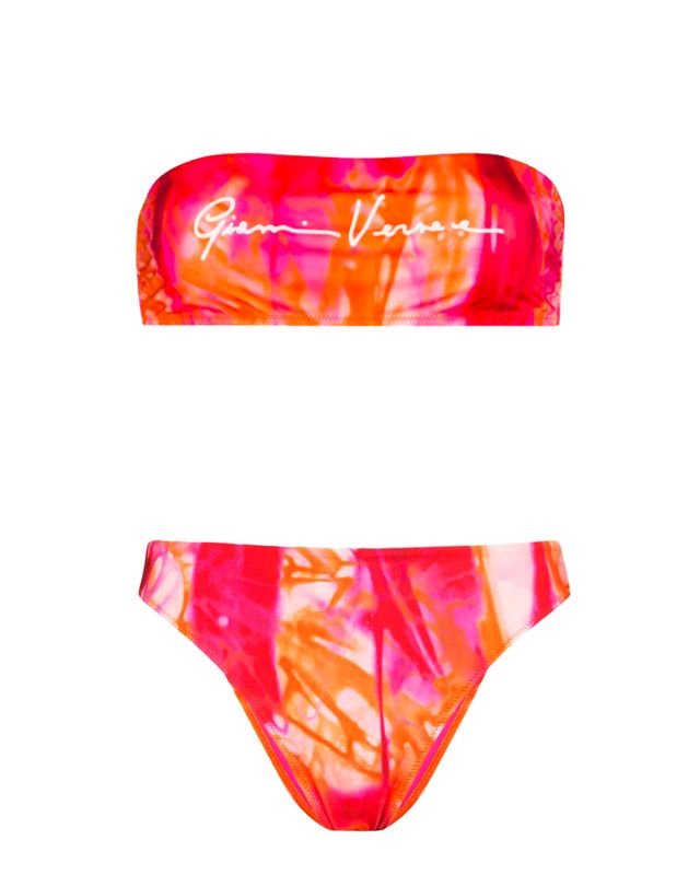 versace
gv signature print bandeau bikini top
£230 and bottoms £200