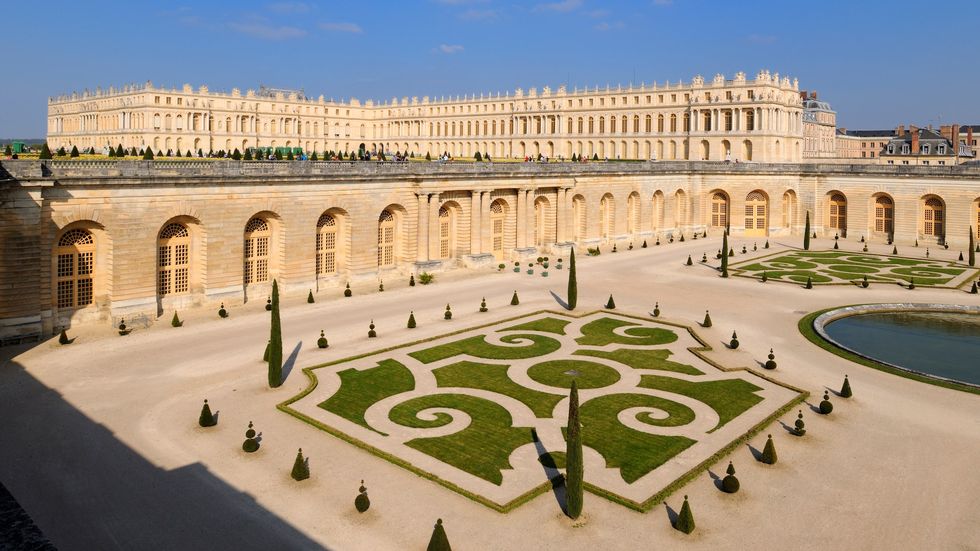 france, yvelines, park of the chateau de versailles, listed as world heritage by unesco, orangery and its parterre