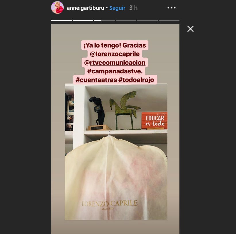 Anne Igartiburu, Anne Igartiburu vestido campanadas 