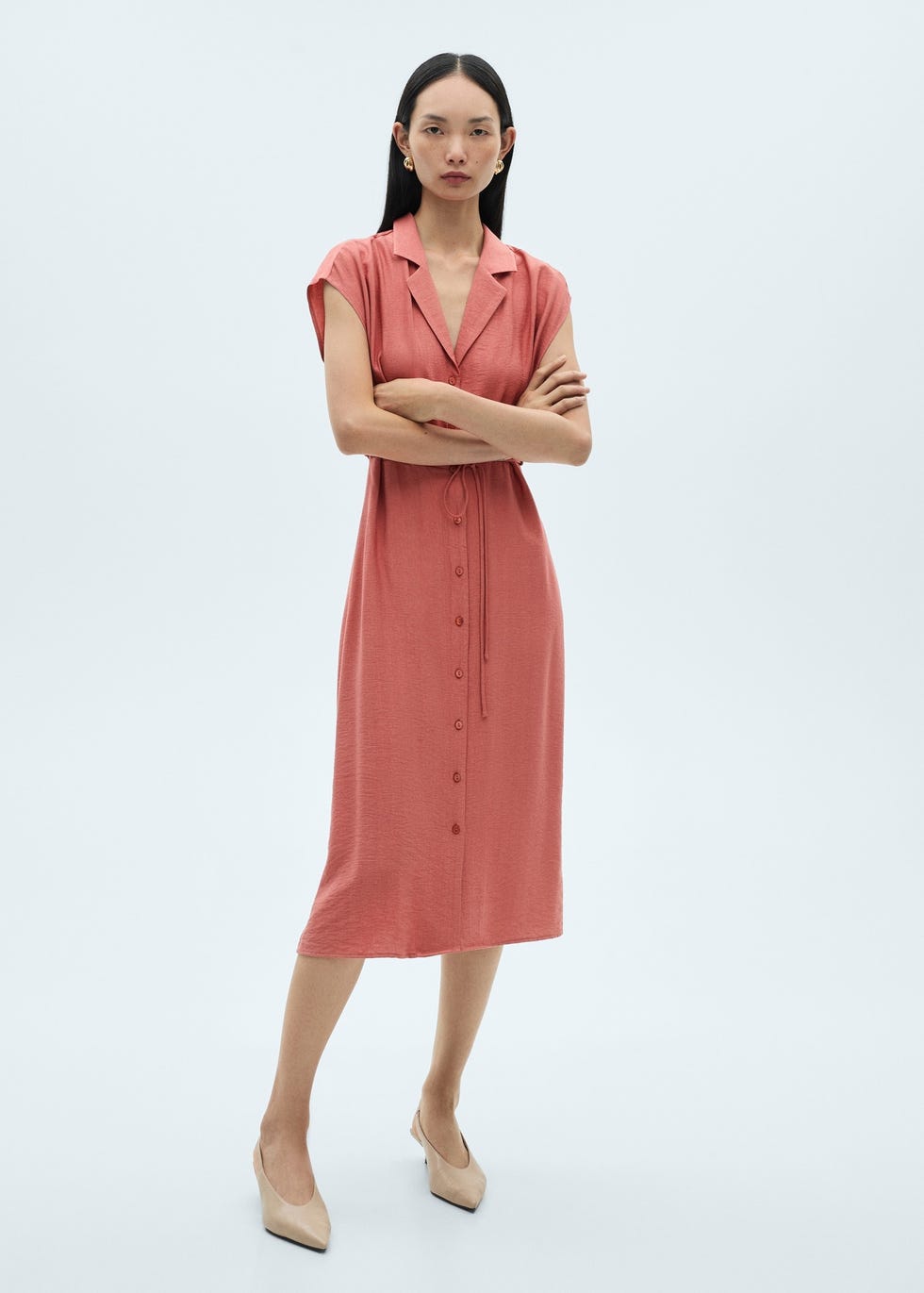 vestido camisero con cinturon