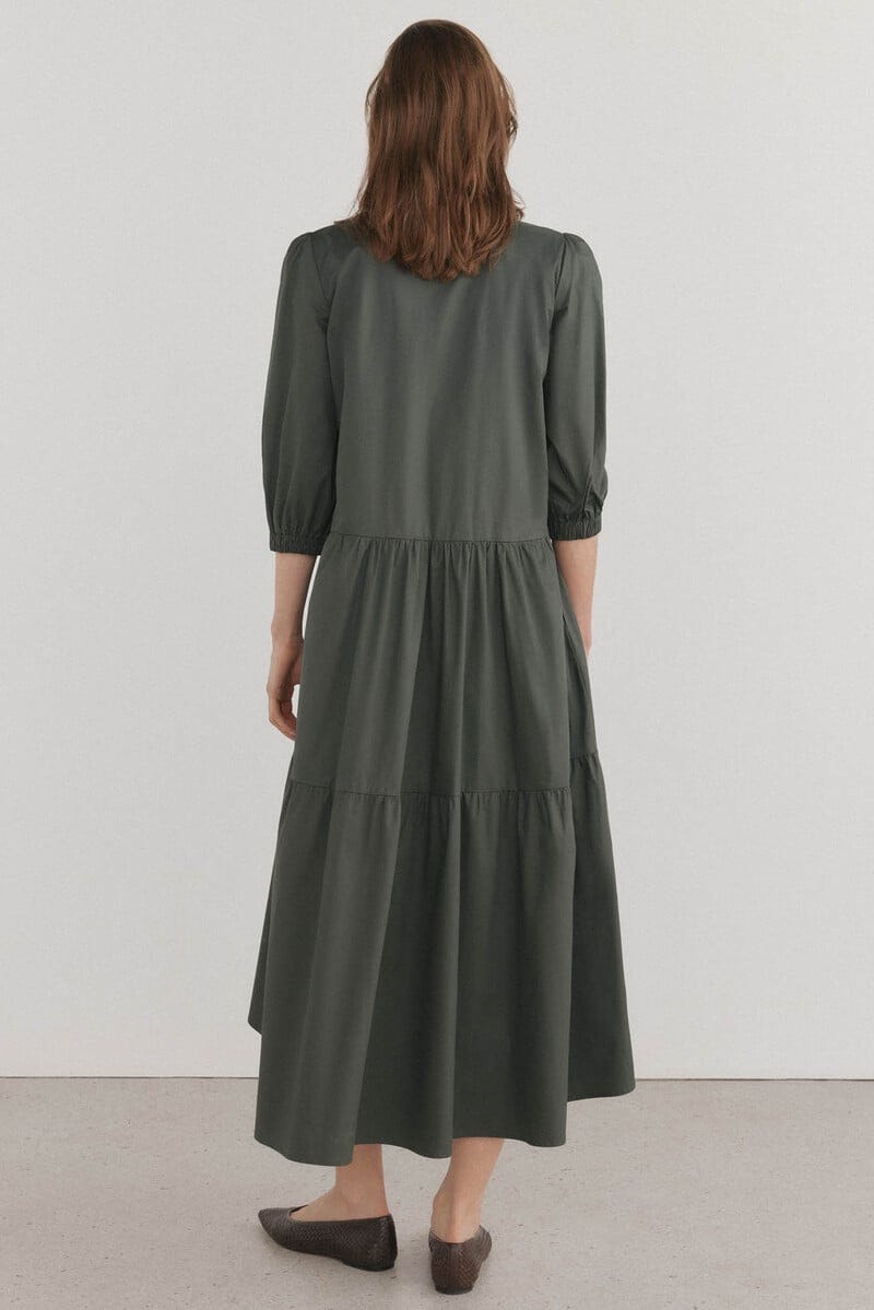 vestido verde camisero de pedro del hierro