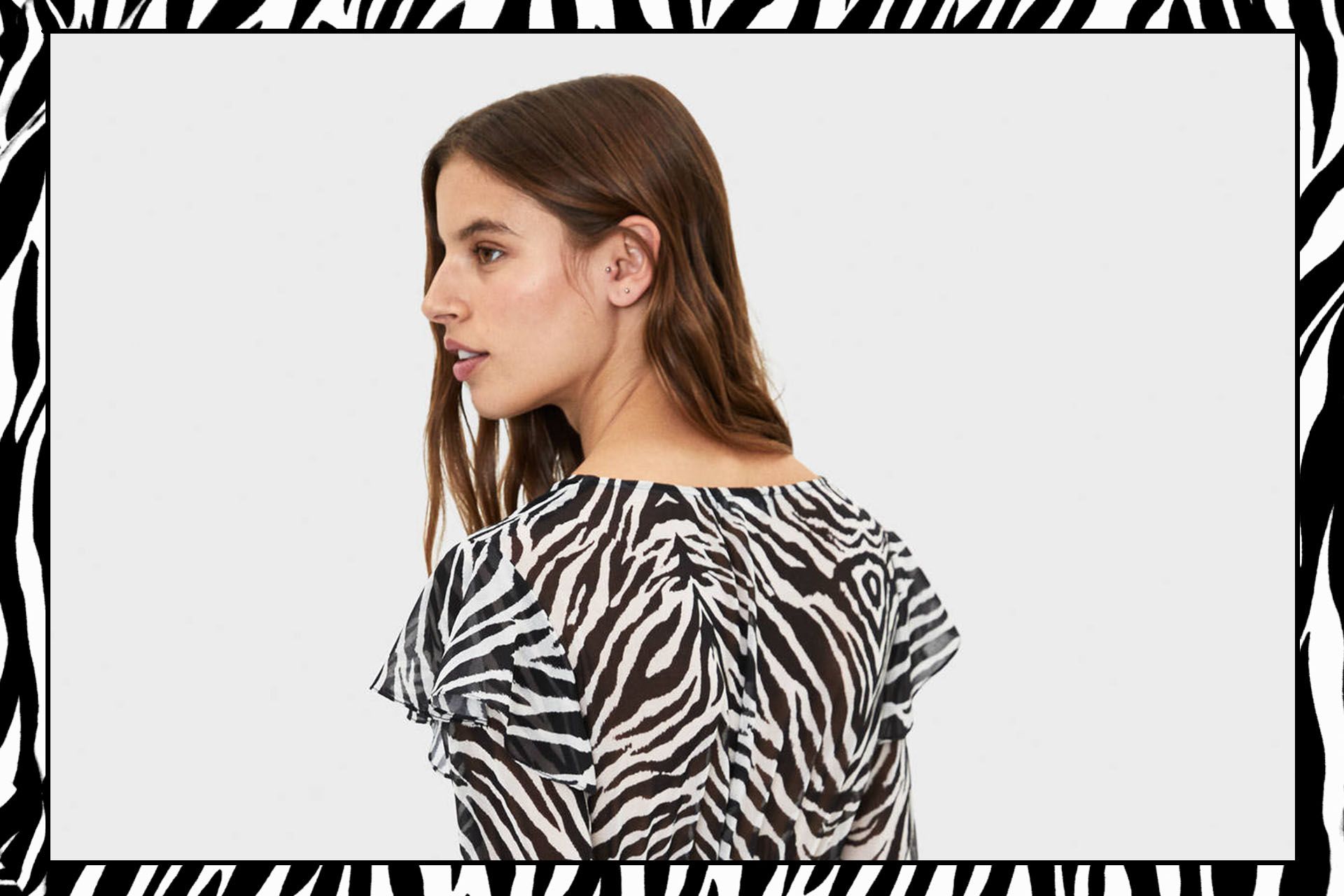 Vestido animal print discount bershka