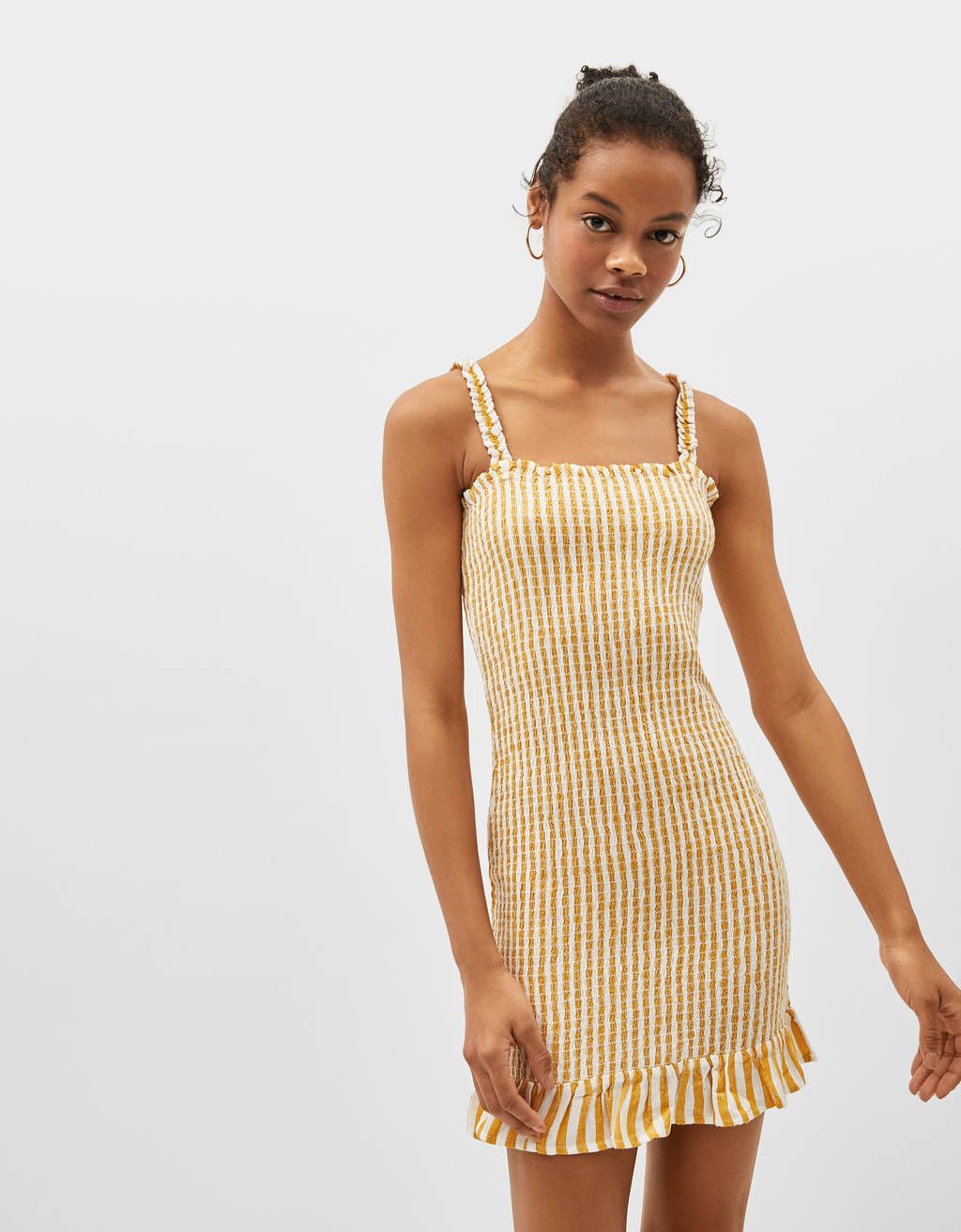 Bershka yellow outlet dress