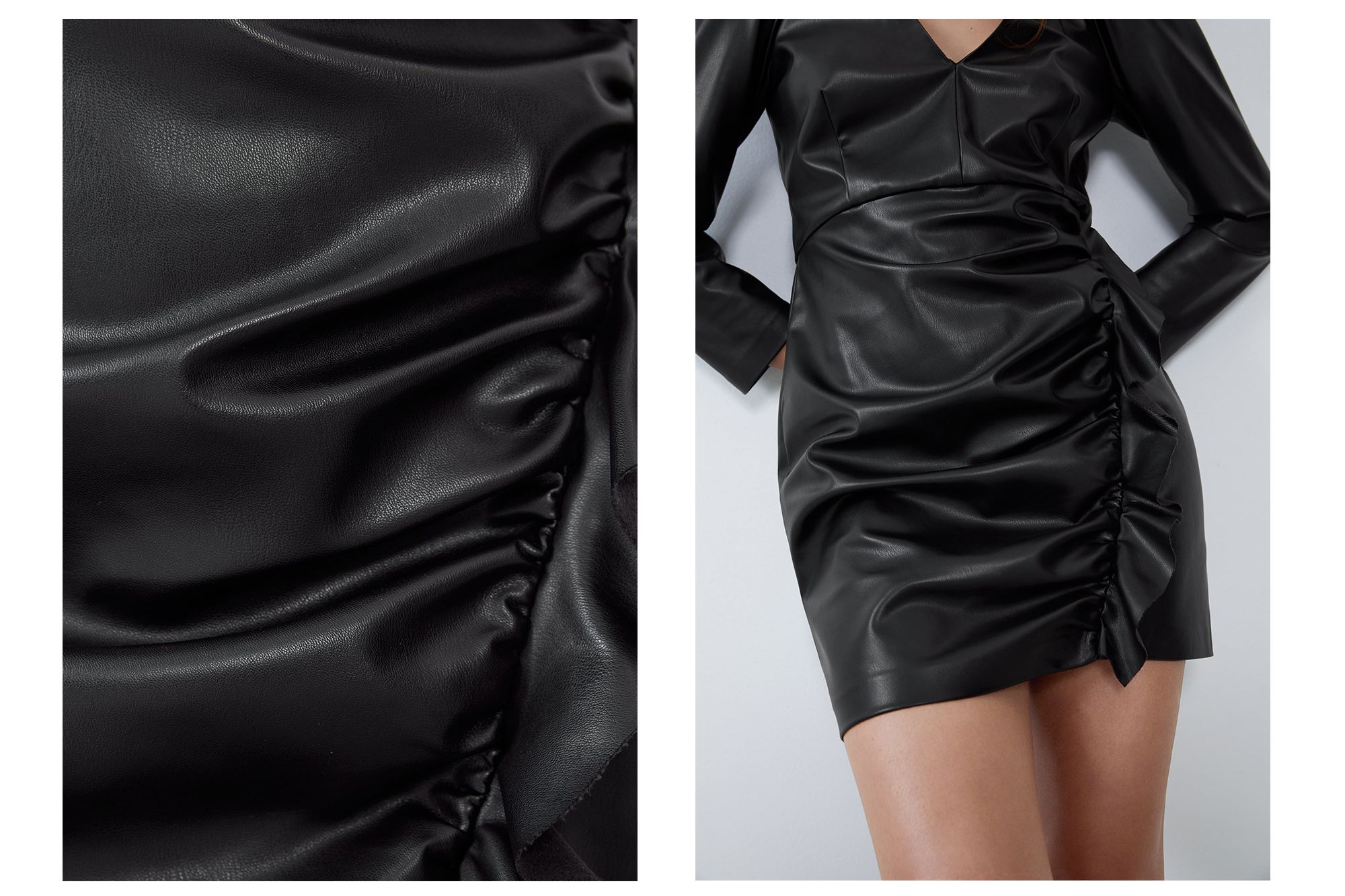 El vestido de cuero negro más sexy Zara