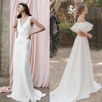 vestido de novia minimalista y sencillos