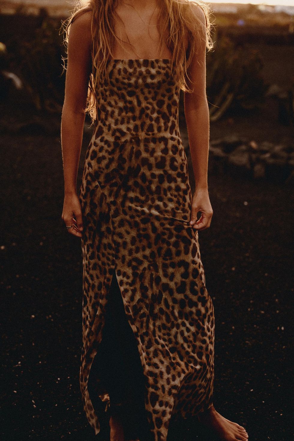 vestido leopardo zara