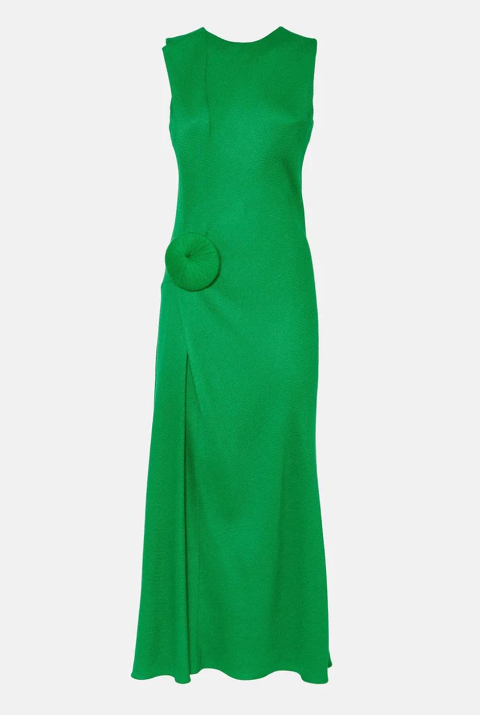 vestido verde de vevota  lomba que sofía palazuelo ha llevado en la boda de almeida y teresa urquijo