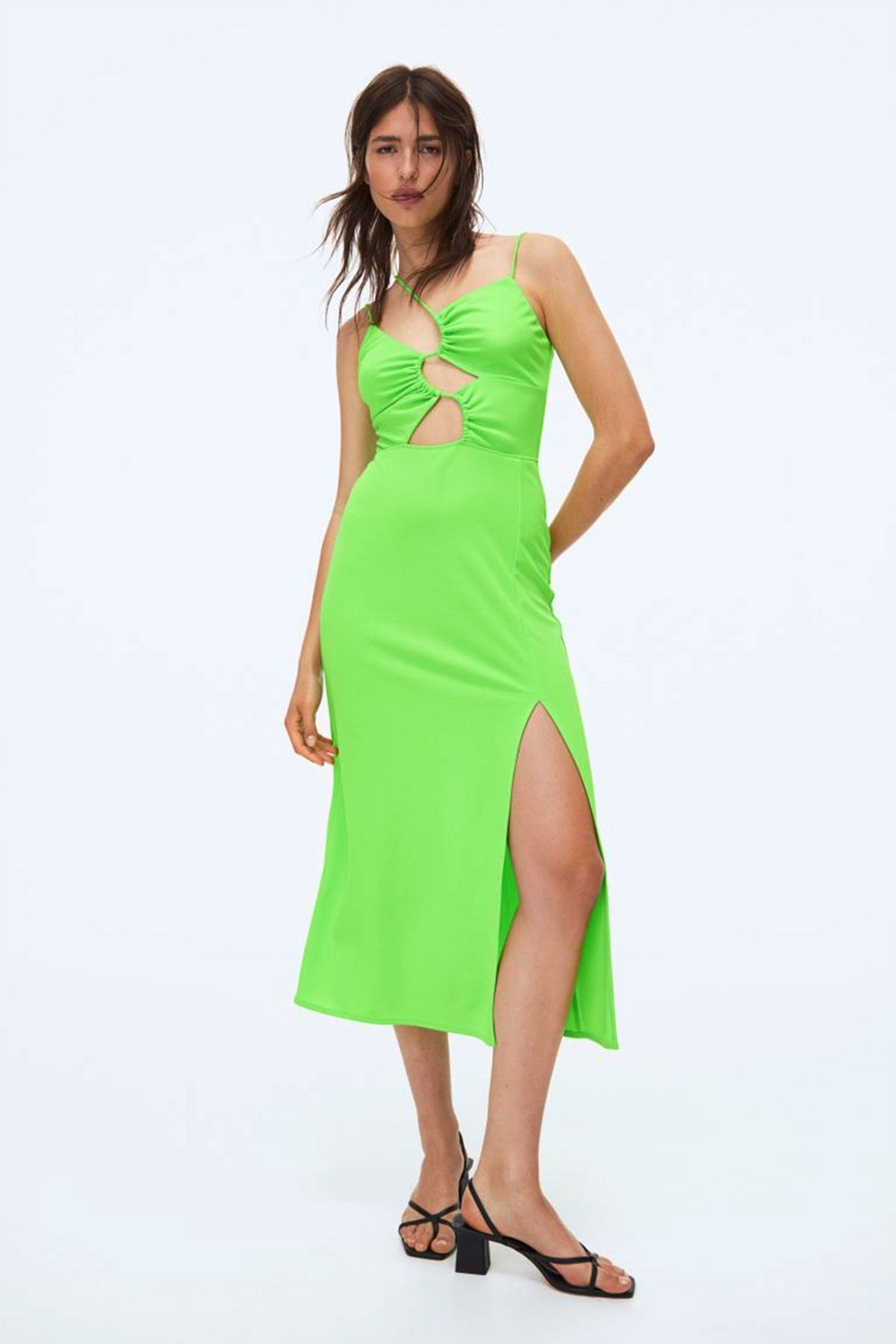 Vestido 2025 verde h&m