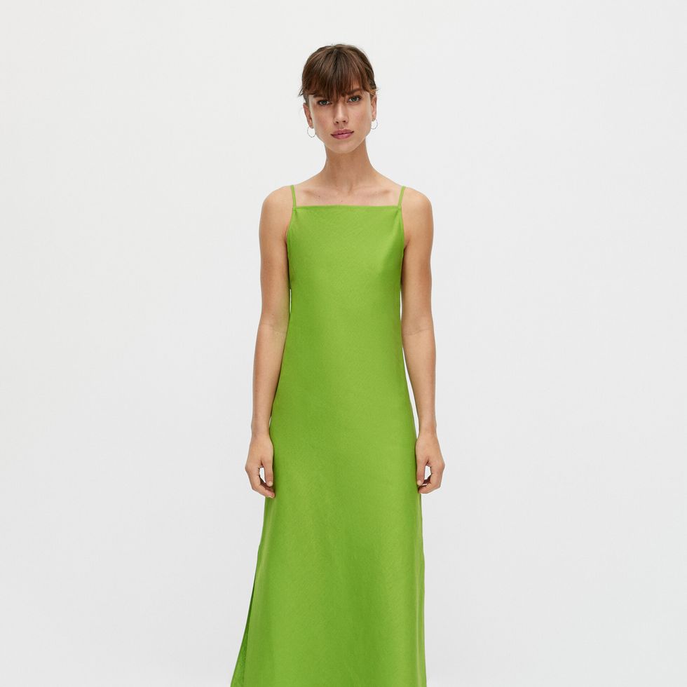 vestido verde lencero