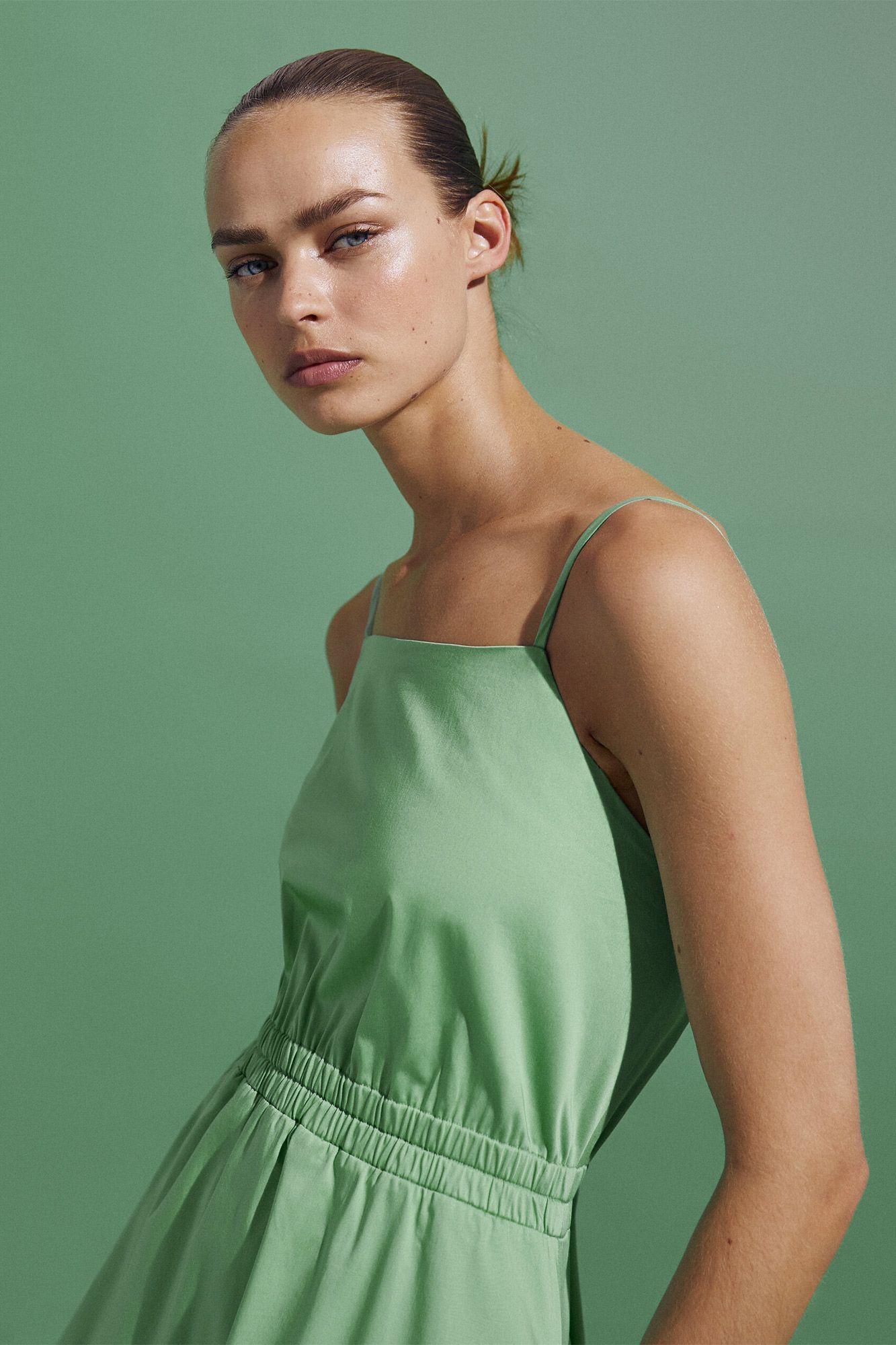 Massimo dutti vestido online verde