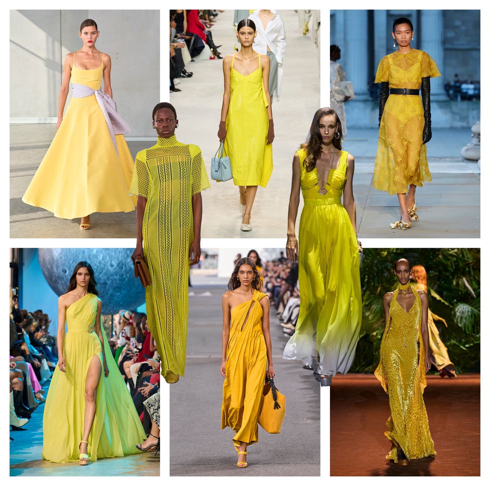 vestidos amarillos tendencia primavera