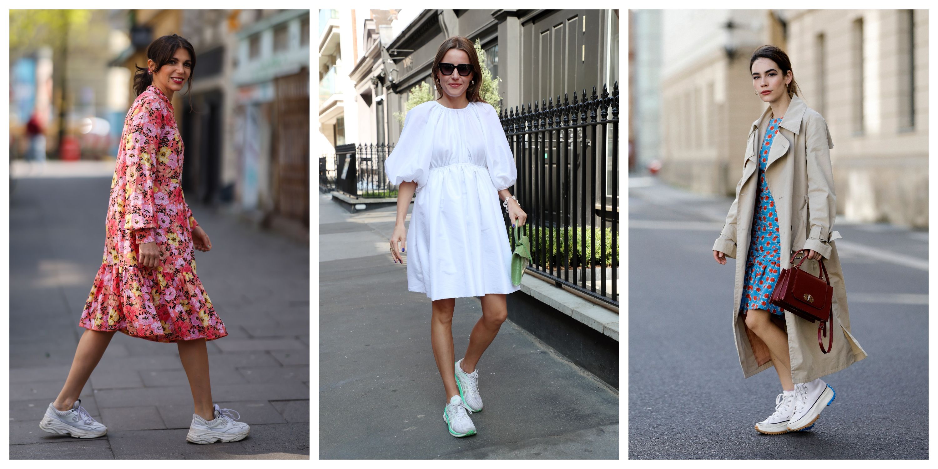 Fotos: 15 zapatillas blancas muy cómodas (y estilosas) que quedan de lujo  con vestidos en primavera y verano