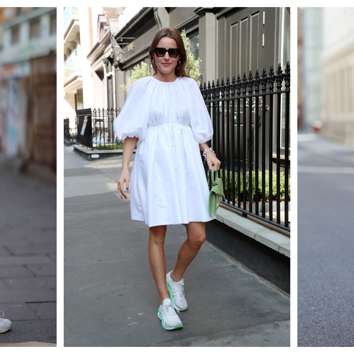 Zapatillas blancas que quedan mejor con vestidos (pero que también