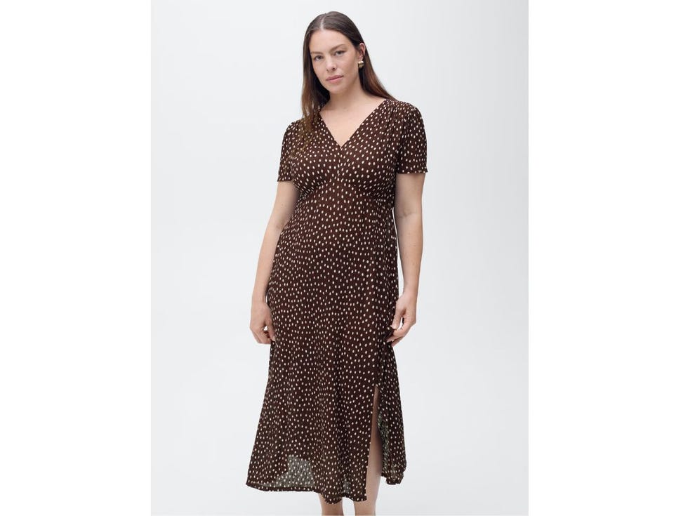 vestido topos mango
