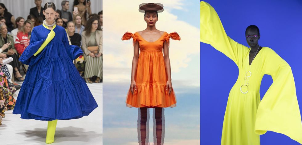 colori fluo e volumi xl, è una combo delle tendenze moda primavera estate 2022