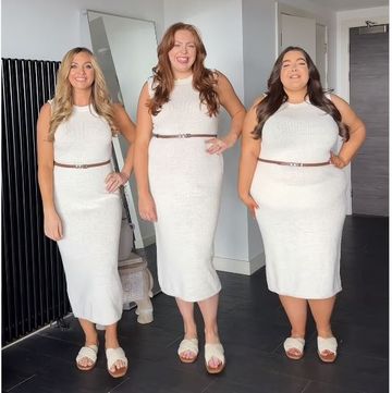 3 amigas probandose mismo vestido de primark