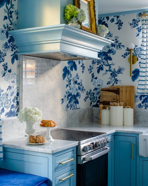 blue kitchen