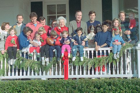 George and Barbara Bush with Family