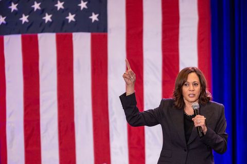 Vice President Kamala Harris campaigns alongside California Democrats in Los Angeles