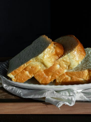 a loaf of bread on a napkin