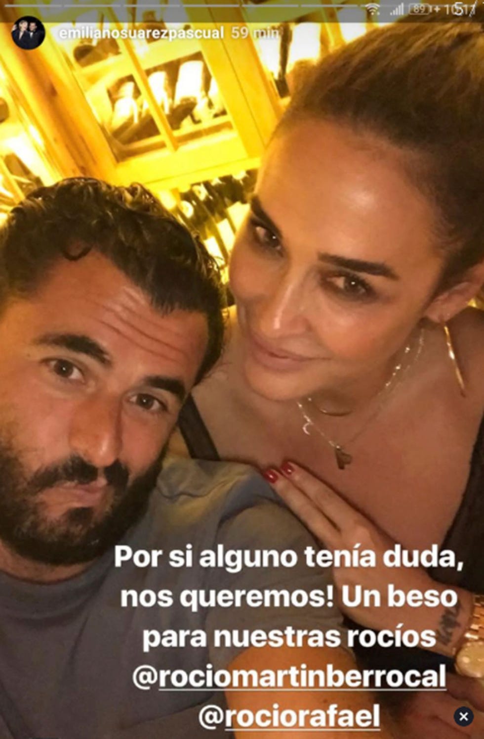 Vicky Martín Berrocal y Emiliano Suárez