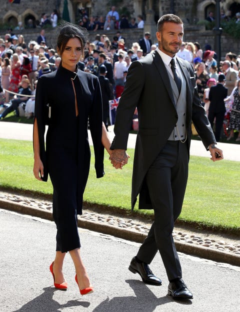 Victoria Beckham and David Beckham arrive at the Royal Wedding Victoria Beckham and David Beckham arrive at the Royal Wedding