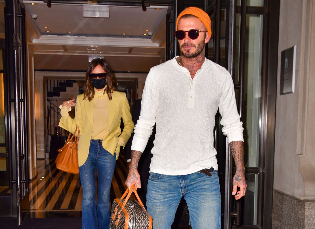 Victoria and David Beckham Wear Coordinated Lunch Looks in NYC