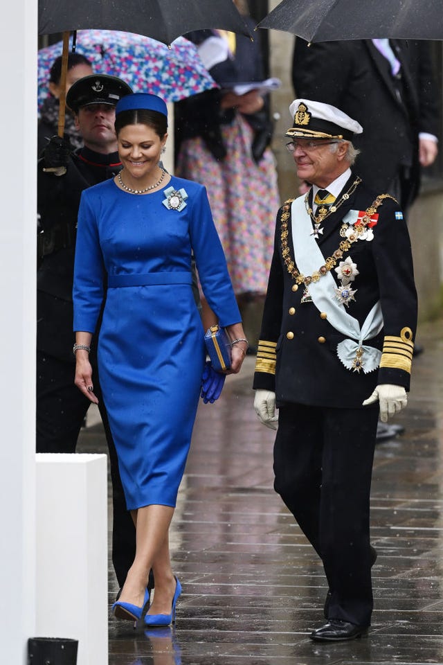 King Carl XVI Gustaf and Crown Princess Victoria of Sweden Have Arrived at  the Coronation of King Charles III