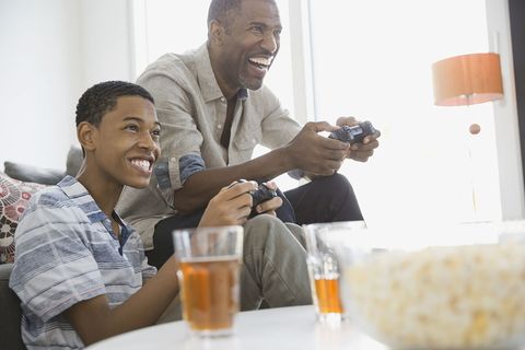 what to do for father's day son and dad playing video games