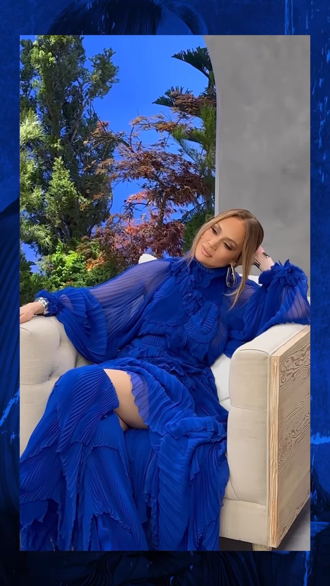 Jennifer lopez shop blue dress