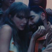 taylor swift cradling laith ashley's face in her lavender haze music video