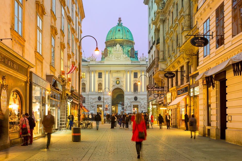 Una de las céntricas calles de Viena