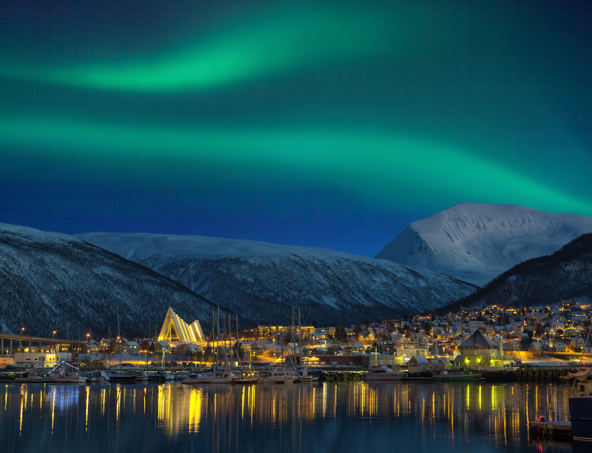 Romantic City Breaks 2024 The Ultimate Romantic Breaks In Europe   View At Night On Illuminated Tromso City With Royalty Free Image 1577453916 