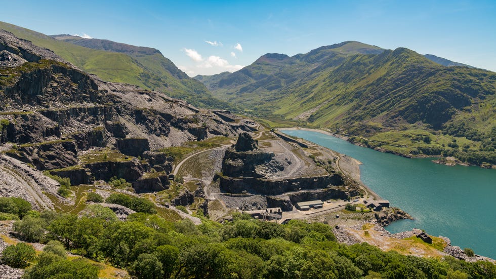 View from Dinorwic Quarry, Wales, UK