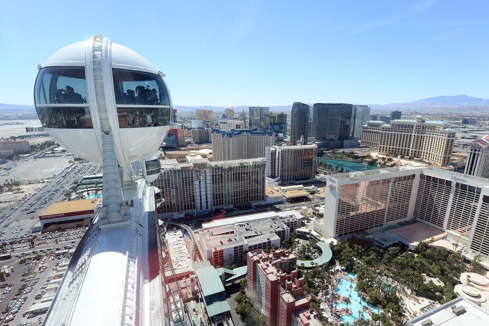 the las vegas high roller observation wheel at the linq prepares to open