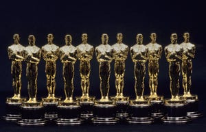 oscars statues lined up