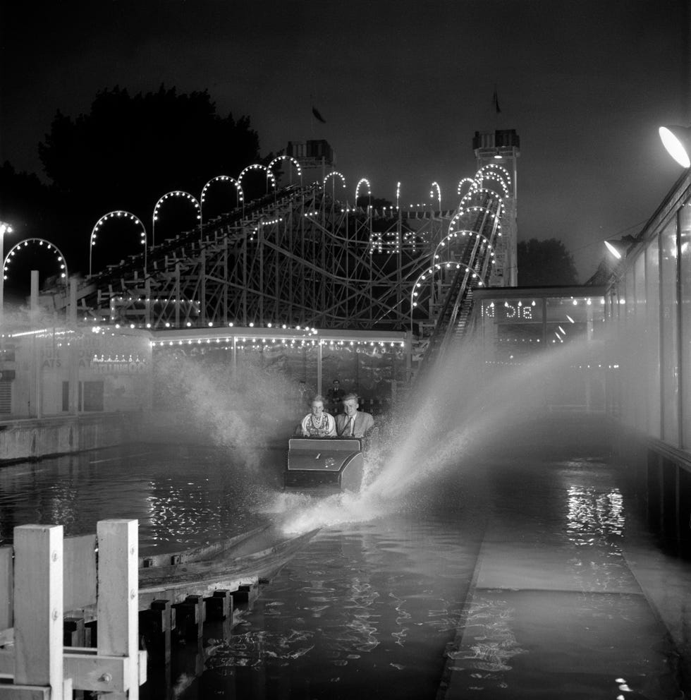 the big dipper, battersea festival gardens, london, c1951 c1959 artist john gay