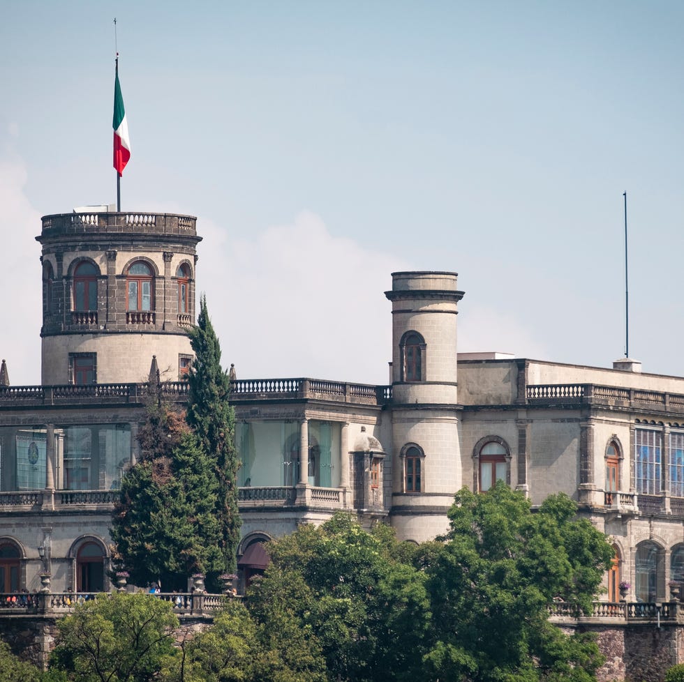 view of chapultepec castle against sky in mexico city during sunny day, mexico