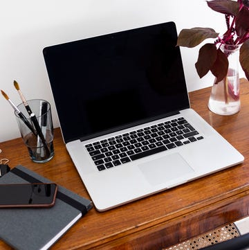 view of laptop on desk