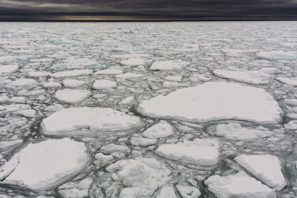 氷が解ける北極海
