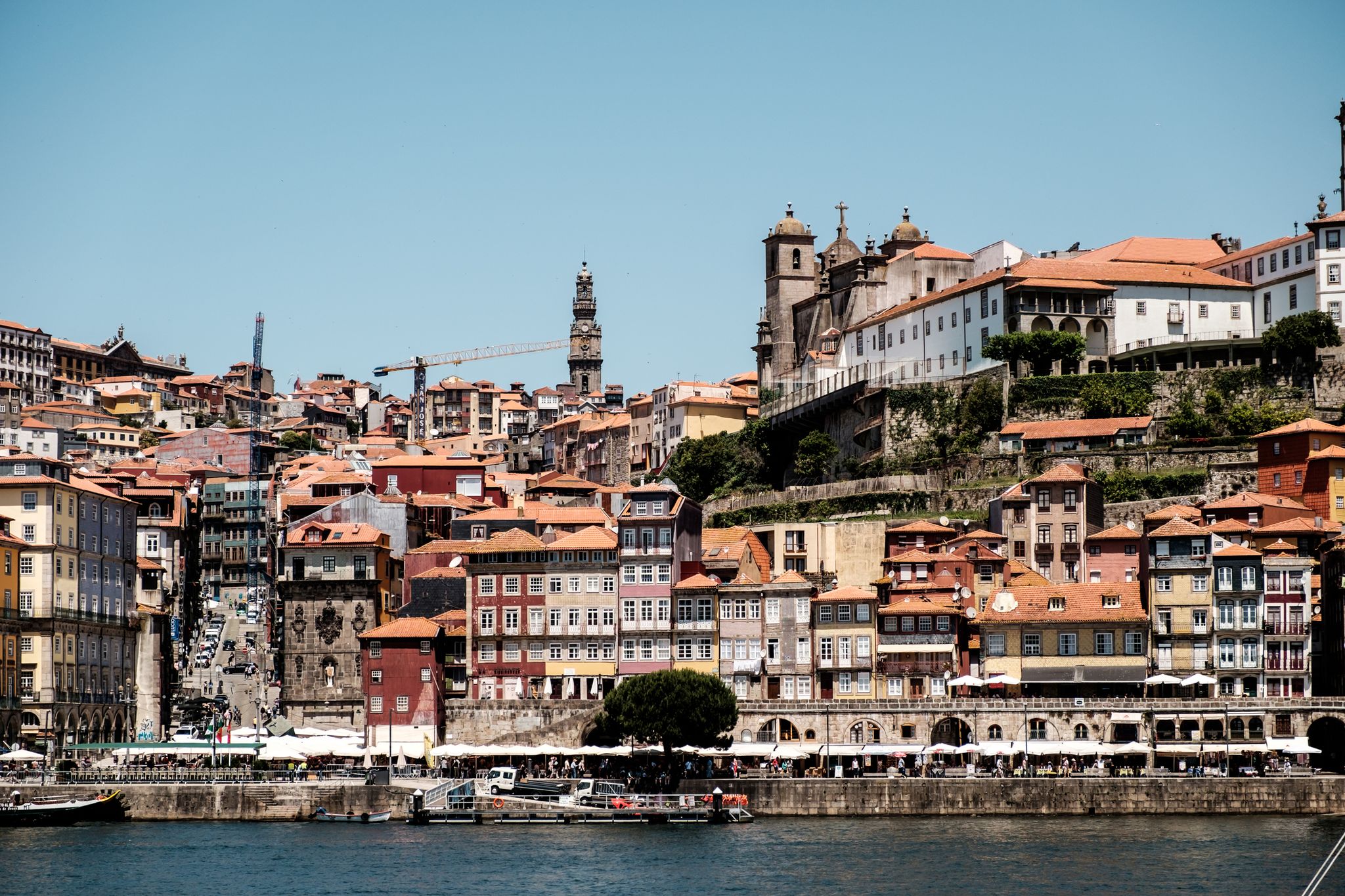 View of Ribeira in Porto from Gaia